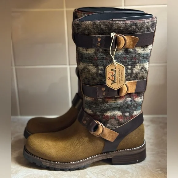 Woolrich Rio Grande Brown Sugar Blanket Wool Boots US 9 New in Box - Picture 3 of 8